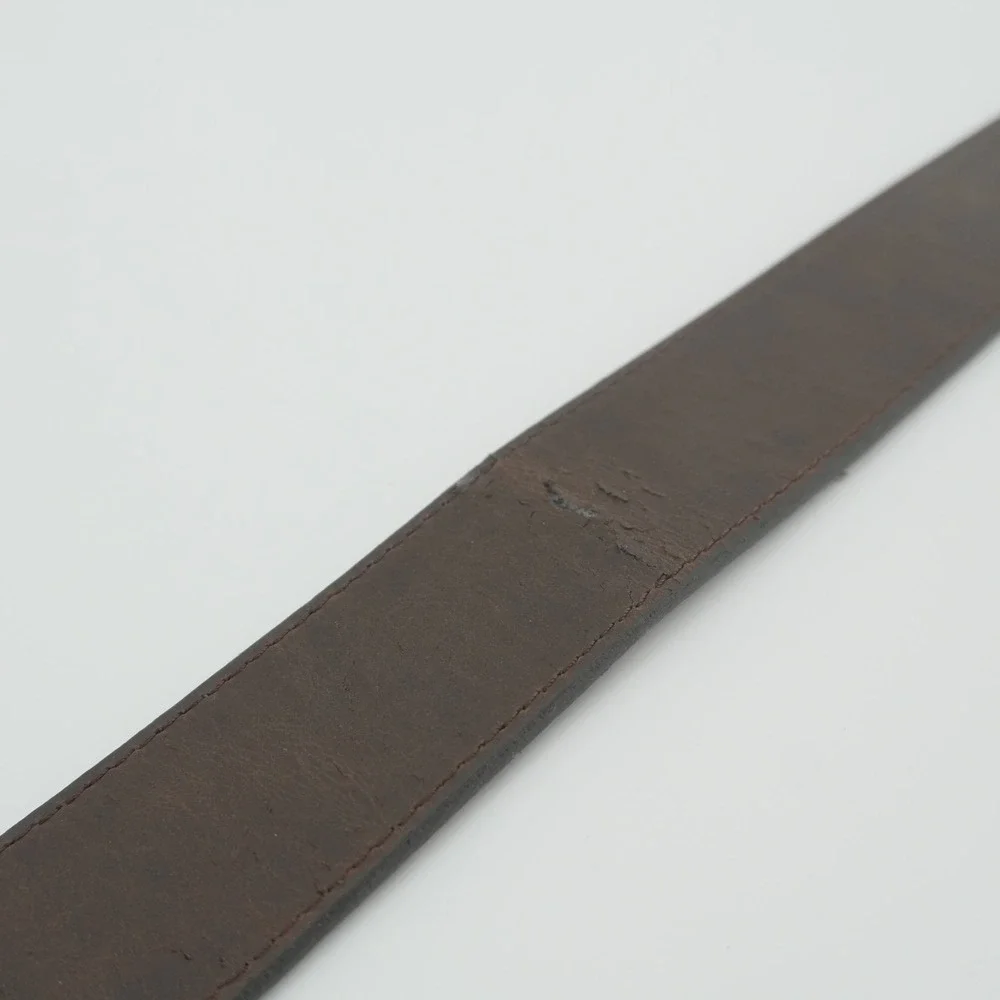 Cabela's Reversible Belt Mens 40 Brown Camo Canvas Leather Swivel Buckle